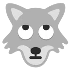 Wolf + Augen verdrehendes Gesicht