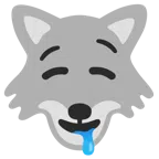 Wolf + sabberndes Gesicht