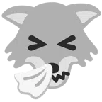 Wolf + niesendes Gesicht