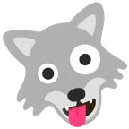 Wolf + irres Gesicht