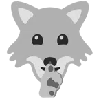 Wolf + ermahnendes Gesicht