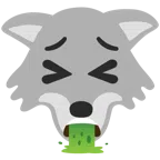 Wolf + kotzendes Gesicht