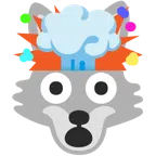 Wolf + explodierender Kopf