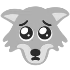 Wolf + bettelndes Gesicht