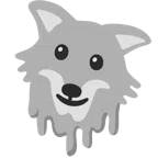 Wolf + schmelzendes Gesicht