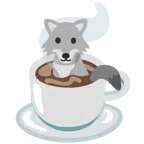 Wolf + Heißgetränk