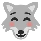 Wolf + lächelndes Gesicht