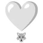 Wolf + Herz als Ausrufezeichen