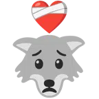 Wolf + Herz mit Verband