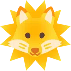 Fuchs + Sonne mit Gesicht