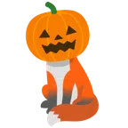 Fuchs + Halloweenkürbis