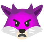 Fuchs + wütendes Gesicht mit Hörnern