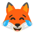 Fuchs + Gesicht mit Freudentränen