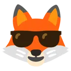 Fuchs + lächelndes Gesicht mit Sonnenbrille