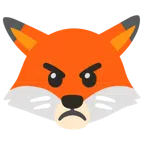 Fuchs + verärgertes Gesicht