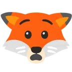 Fuchs + qualvolles Gesicht
