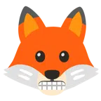 Fuchs + Grimassen schneidendes Gesicht
