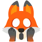 Fuchs + vor Angst schreiendes Gesicht