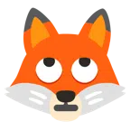 Fuchs + Augen verdrehendes Gesicht