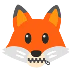 Fuchs + Gesicht mit Reißverschlussmund