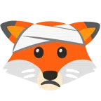 Fuchs + Gesicht mit Kopfverband