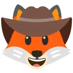 Fuchs + Gesicht mit Cowboyhut