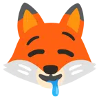 Fuchs + sabberndes Gesicht