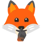 Fuchs + ermahnendes Gesicht