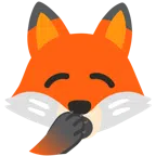 Fuchs + gähnendes Gesicht