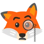 Fuchs + Gesicht mit Monokel
