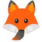 Fuchs + Gesicht mit offenen Augen und Hand über dem Mund