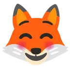 Fuchs + lächelndes Gesicht