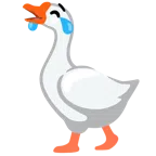 gęś + twarz ze łzami radości