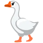 gęś + zagniewana twarz