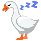 gęś + śpiąca twarz