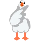 gęś + myśląca twarz