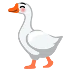 gęś + uśmiechnięta twarz