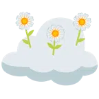 gelbe Blüte + Wolke