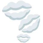 marca de beso + nube