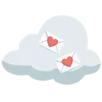 carta de amor + nube