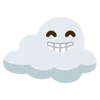 beaming face with smiling eyes + cloud