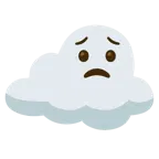 cara preocupada + nube