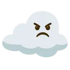 angry face + cloud