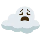 erschöpftes Gesicht + Wolke