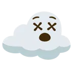 benommenes Gesicht + Wolke