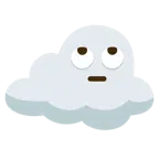 face with rolling eyes + cloud