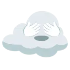 sich die Augen zuhaltendes Affengesicht + Wolke