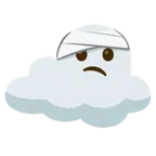 cara con la cabeza vendada + nube