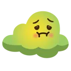 würgendes Gesicht + Wolke