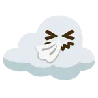 niesendes Gesicht + Wolke